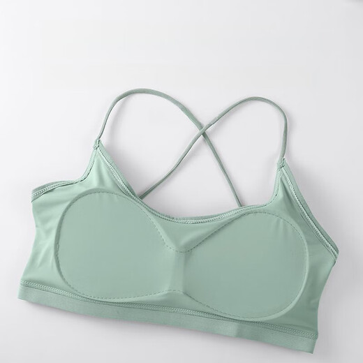 Woodpecker Beauty Back Ice Silk Thin Underwear Women's Thin Shoulder Strap Tube Top Fixed Bra Pad Small Camisole No Rim Bra Black + White M 70-90Jin Jin equals 0.5 kg