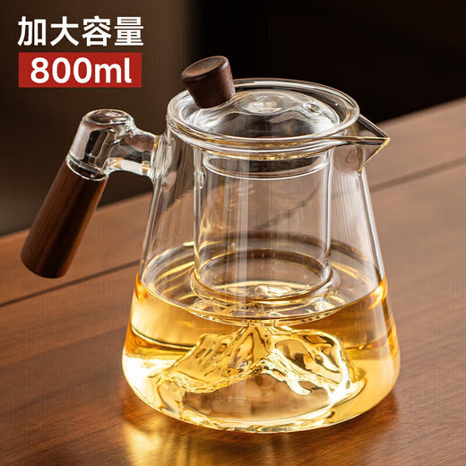 Eight Thousand Lines Teapot Tea Water Separation Glass Tea Set Office Household Large Capacity Tea Making Special Thickened Filter Tea Maker