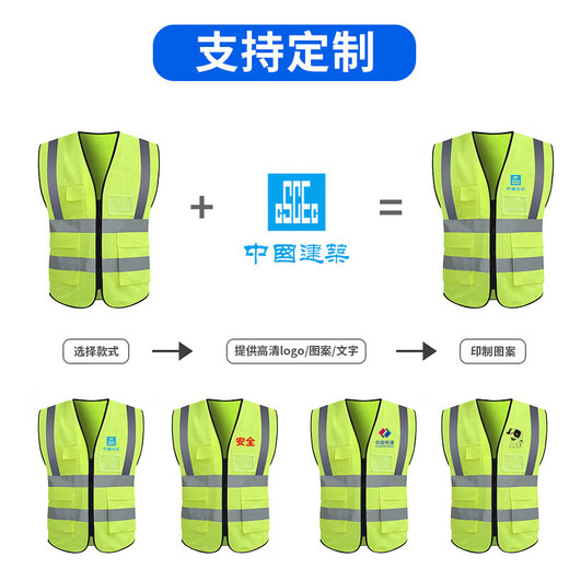 Fanlu Reflective Vest Safety Vest Traffic Cycling Warning Annual Inspection Car Inspection Overalls Orange Multi-Pocket