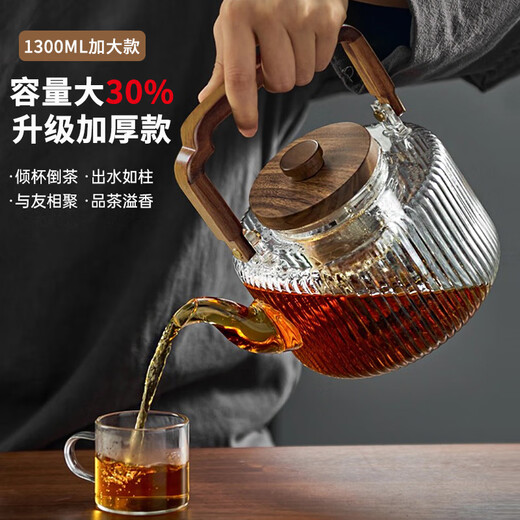 Niye teapot glass teapot electric ceramic stove high borosilicate glass kettle boiling water open flame high temperature teapot glass tea making