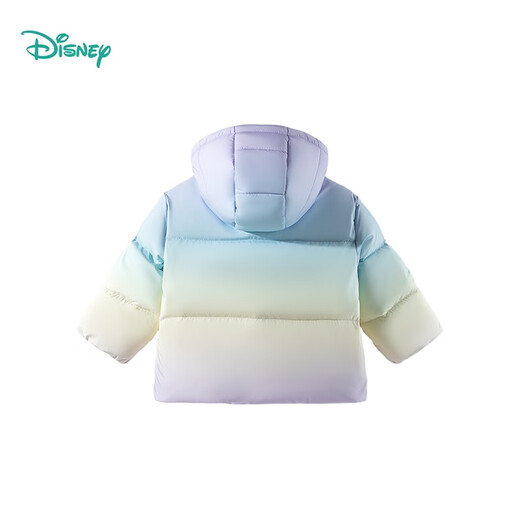 Disney children's clothing new winter girls' gradient down jacket, comfortable, warm and lightweight jacket, blue and purple gradient 140