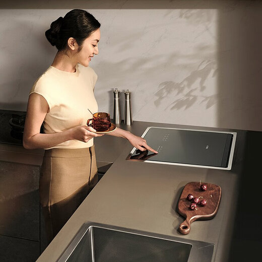 Fotile built-in dishwasher JBSD1F-03-T2 sink vegetable washer with large capacity, double-layered pots and bowls washing at the same time, professional washing of fruits, vegetables and seafood, integrated washing, draining, drying and storage JBSD1F-03-T2