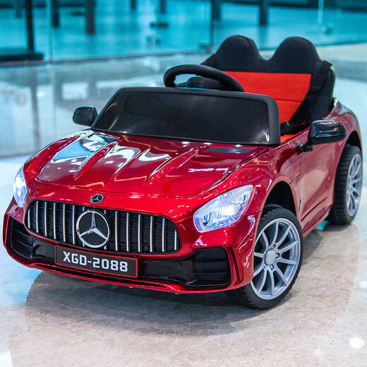 Aobele children's electric car four-wheeled remote control car with swing baby toy for children's first birthday gift pearl white remote control + dual drive + 12V4a + hard seat