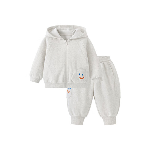 迷你巴拉男童女童套装宝宝连帽卫衣宽松外套长裤秋两件套2025新品