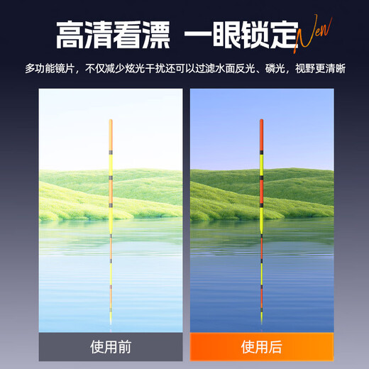 Jiadiani fishing glasses, multi-functional polarizers for viewing and drifting, enhanced clarity, anti-glare driving sunglasses, outdoor sunglasses for men, clear-eye fishing glasses-red film anti-fouling