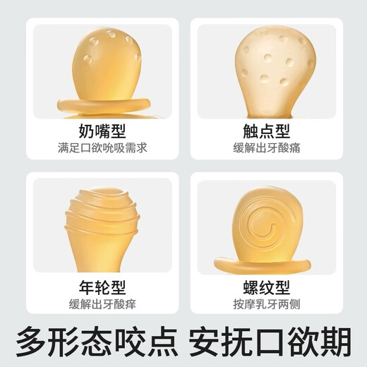 Pigeon Baby Teething Stick Toy for 1 Month Old to Soothe Baby and Prevent Eating Hands 3612 Three Months Boilable Rabbit Mushroom Teether - Blue + Storage Box + Anti-chain