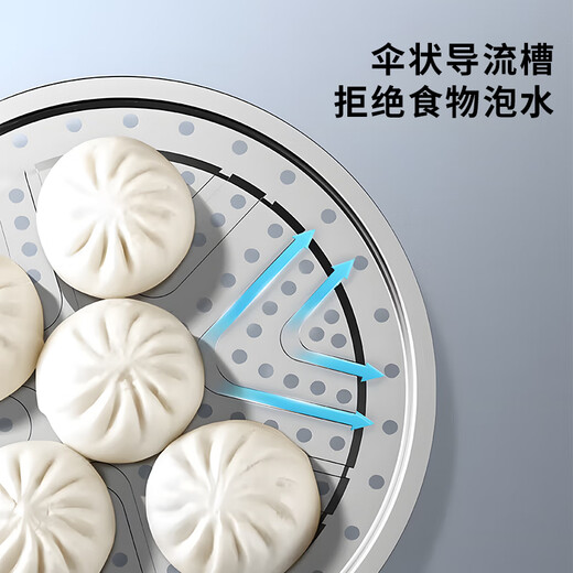 Double Happiness Steamer 304 stainless steel three-layer thickened double bottom large capacity soup pot with steamer steamer drawer universal gas induction cooker 304 stainless steel 3 layers 32cm