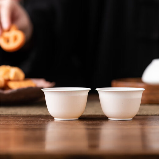 Yunhua disposable kung fu tea cup with storage rack 60ml high-grade heat-resistant rice husk tea tasting cup tea tasting 200 disposable tea cups