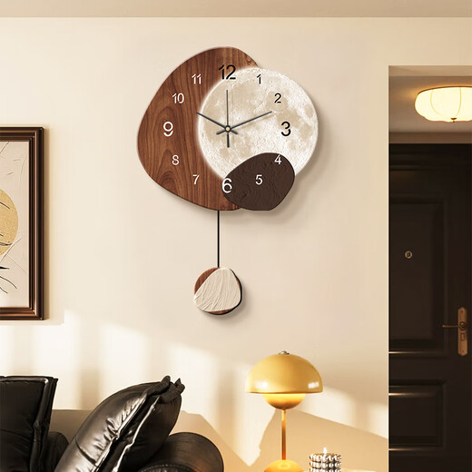 Collection of Jian Ji Shi Lai running clock wall clock living room decoration painting antique retro hanging painting abstract high-end clock wall painting