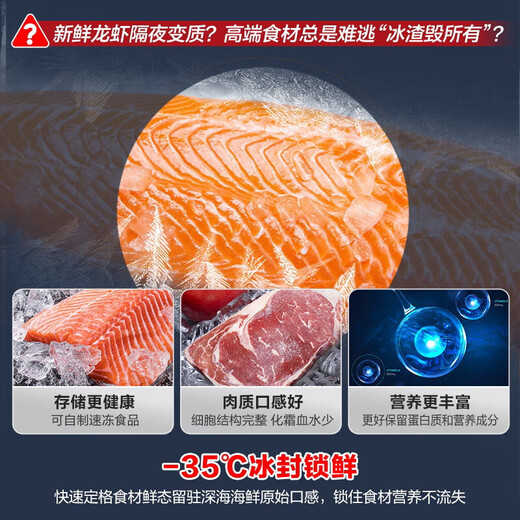 Rongsheng 200-liter single-temperature household commercial refrigeration and freezing high-efficiency frost reduction first-class energy-efficiency gray freezer state-subsidized official flagship store Boya Steel 200L BD/BC-200ZMSA