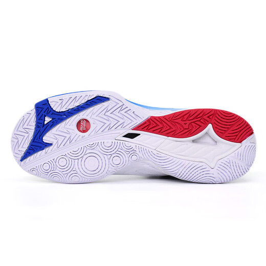 Mizuno's new WAVE FANG 2 men's and women's advanced stable support cushioning and wear-resistant badminton shoes 71GA231330 white/blue 42