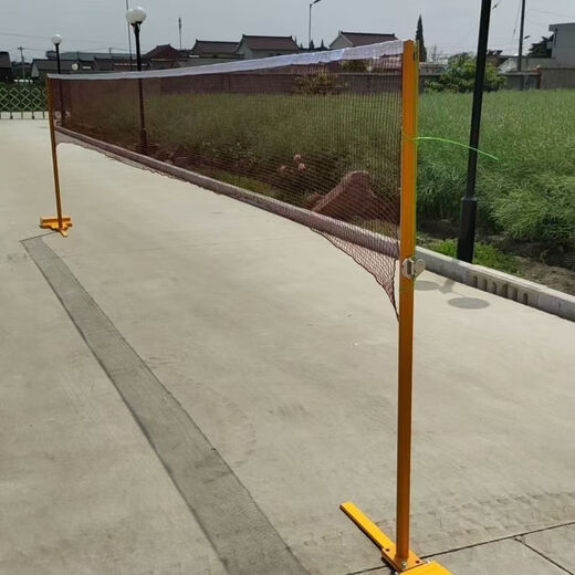 Support de filet de badminton portable meilleure vente vente chaude poteau de badminton amovible poteau de filet de badminton standard modèle de boîte vide standard + treillis métallique en acier de 6,1 mètres