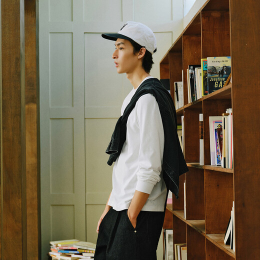 Semir Wang Anyu same style | long-sleeved T-shirt men's pure cotton bottoming shirt solid color couple winter top loose 109725101201