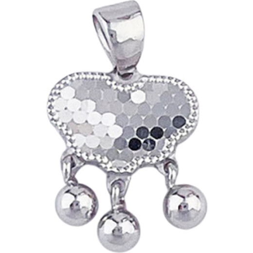 Lao Fengxiang PT950 platinum bell tassel longevity lock fish scale ruyi lock pendant diamond brand star meteor ring pendant platinum about 2.27g/ platinum bell longevity lock fish scale pendant