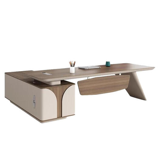 Aesthetic school new Chinese style solid wood desk North American walnut light luxury high-end executive desk modern simple boss desk size customization (contact customer service)