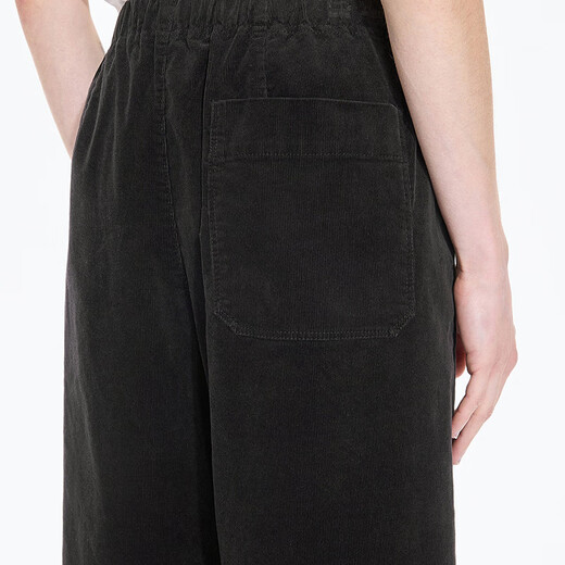 JNBY/Jiangnan Buyi [Same Model in Shopping Mall] 25 Autumn New Product Casual Pants Women Corduroy Wide Leg Pants 5P9E12190 001/Black S
