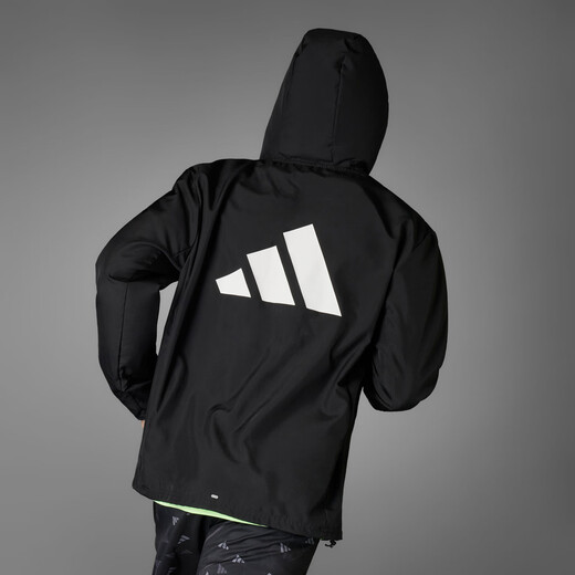 Adidas simple and comfortable running sports hooded jacket jacket for men and women autumn new Adidas official black L