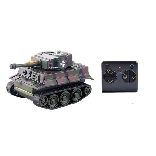 Yien Mini kleiner Panzer, kabellose Fernbedienung, elektrisch, für Kinder, Jungen, Geschenk, Spielzeug, Miniatur-Militärmodell, Tiger-Panzer, bunter Tiger