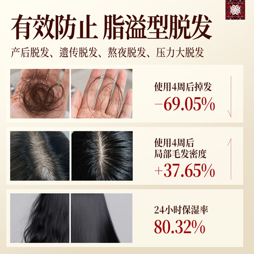 Changfa Xiaozhai Xinhuanet same style anti-hair loss shampoo hair strengthening hair rice water for men and women ancient intangible cultural heritage recipe