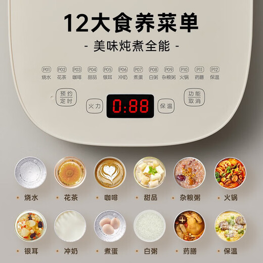 Bear Health Pot Large Capacity Intelligent Tea Maker Flower Teapot Home Office Insulation Multifunctional Teapot Kettle 304L Stainless Steel Filter Model 1.8L C18Z5