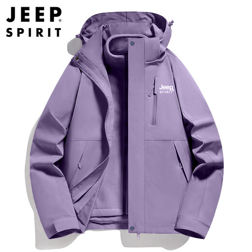 JEEP SPIRIT Jeep Jacket for men and women three-in-one casual jacket men's jacket autumn and winter sports soft shell windproof clothing