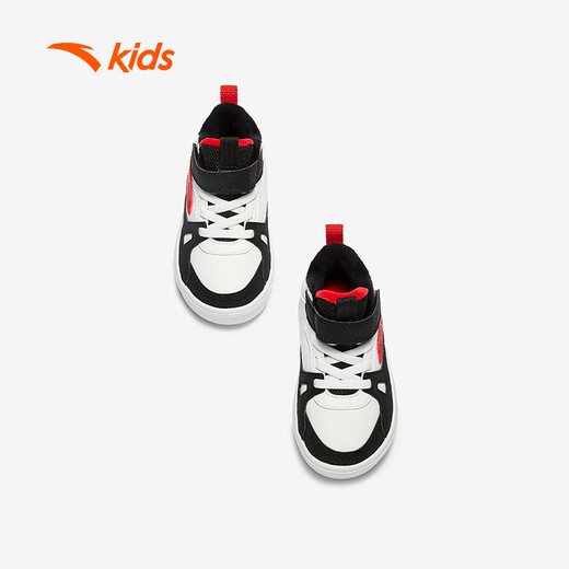ANTA toddler shoes two cotton shoes autumn and winter for boys and girls plus velvet warm high-top sneakers kindergarten shoes A12540023