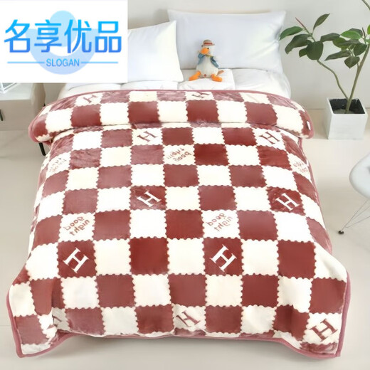 Mingxiang Premium Autumn and Winter Plus Velvet Thickened Warm Double-layer Cloud Blanket Home Double Dormitory Single Nap Blanket Multi-functional Cover Blanket Dudu-Grey 150cm*200cm About 4 Jin Jin equals 0.5 kg Double layer