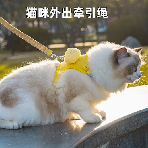 Bo Naling cat traction rope cat rope chest harness walking cat rope cat rope vest pet anti-breakaway escape harness chain