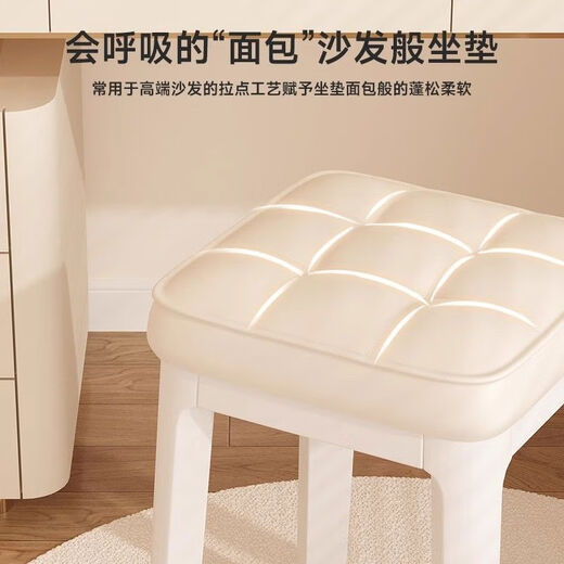 Jiyunmao home makeup stool light luxury dressing stool girls bedroom dressing table stool internet celebrity plastic manicure chair black leg green high elastic soft bag + free silent non-slip pad high elastic sponge soft bag