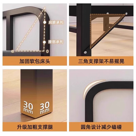 Folding sheet single simple bed home small bed camp bed hard bed 70cm wide economical + thickened frame bi-fold