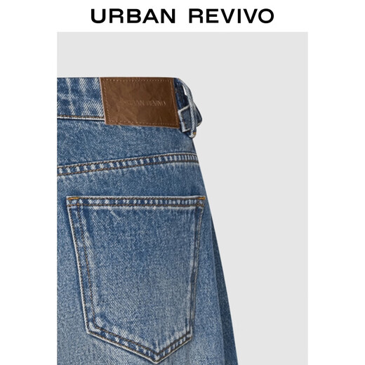 UR2025 Autumn Nuevo estilo de flujo de mujer Retro Whisker Whisker Scimitar Jeans pantalones Uyl850177 Azul 26
