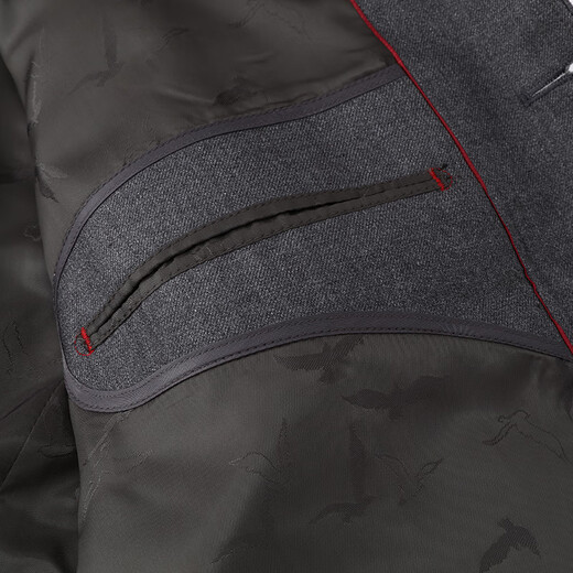 CANDYPRINCE Chinese tunic suit, old-fashioned tunic suit, old tunic suit for dad, old man's suit for grandpa, dark gray-(suit) XL/175-(weight 130-145Jin Jin is equal to 0.5kg)