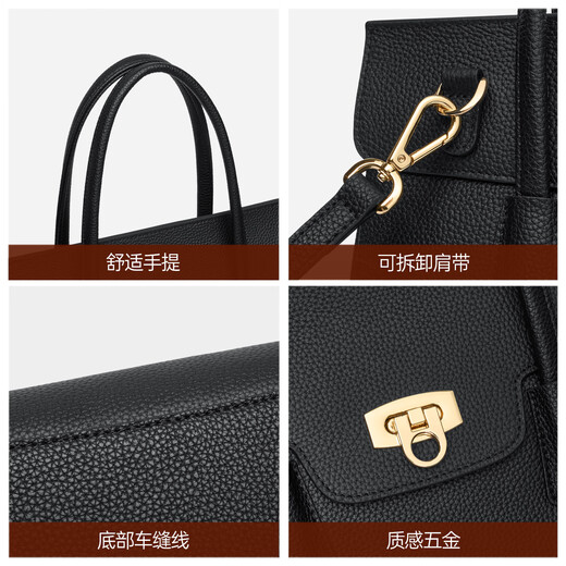 Sac de zoler sac féminin Light Luxury Brand 2025 Nouveaux sacs féminins à la mode haut de gamme Sacs de bobine de vache de vache haut de gamme Sacs pour femmes [noir] très haut de gamme
