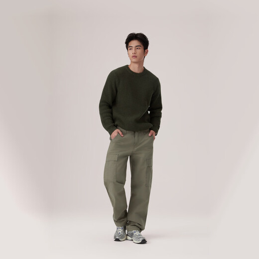 Levi's Levi's Men's American Loose Straight Simple Lazy Casual Cotton Workwear Style Paratrooper Casual Pants Black 32 (32)