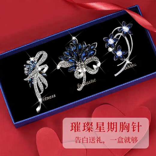 Jinxu 2025 Brooch Women's Light Luxury Corsage Week Set Teacher's Day Gift Female Teacher Practical and Exquisite Birthday