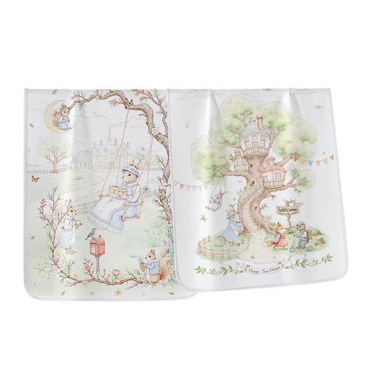 Inmidi Diaper Mat for Baby Summer Water Breathable Washable Overnight Type A Diaper Large Size Sheet Aunt Mattress 2 Pack Dreamland in Wonderland + Windsor Amusement Park _-Two sheets are more convenient for changing and washing 180x200cm