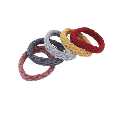 Korean style accessories hair rope with high elasticity and no seams, ten-color base to tie hair, rubber band hair accessories, 2 mixed colors