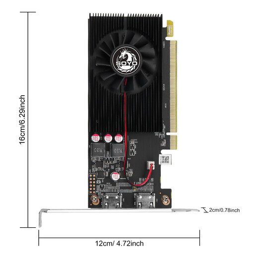 Meijie (SOYO) R5 230 Fire Dragon LP 2G office entertainment independent semi-bright machine graphics card 2HDMI multi-screen display