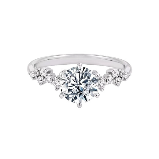 I Do platinum PT950 diamond ring Xingmeng 1 carat diamond proposal wedding engagement ring as a birthday gift for girlfriend and wife Xingmeng-50 points diamond opening adjustable