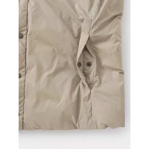 MUJI Women's Lightweight Down Portable Vest Women's Down Jacket Light Beige 5A L