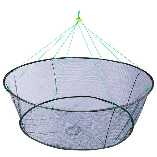 Nanbo Maru lifting net fishing net open folding fishing cage shrimp cage fish net moving net platform net lobster net catching fish moving kite hand throwing net caliber 80 bottom diameter 60 (1 pack of bait + bait bag + floating ring + drawstring)