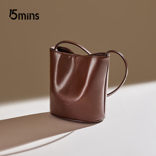 15MINS bag women's bag light luxury brand 2025 new bucket bag women's simple high-end single shoulder crossbody bag birthday gift