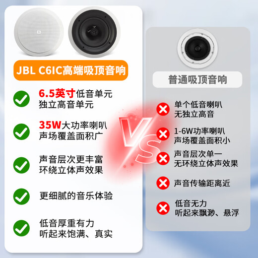 JBL C6IC national subsidy ceiling home theater audio set living room commercial high-end background music invisible speaker smart host