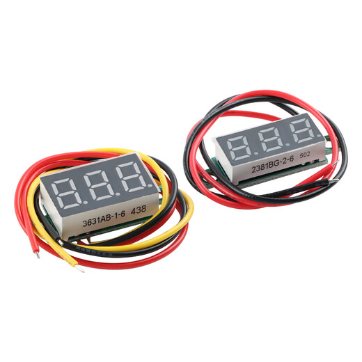 YourCee0.28/0.36-inch two-wire three-wire voltmeter variable precision digital display/digital voltmeter reverse connection protection 0.28-inch_two-wire voltmeter-blue No Specifications