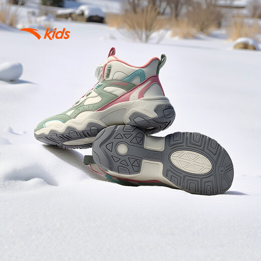 Anta children's and girls' cotton shoes with velvet and thickening to keep warm sports shoes for children and winter for older children cotton boots A22546945