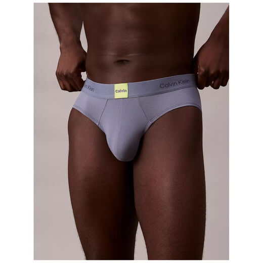 Calvin Klein CK men's thong underwear, moisture-wicking, quick-drying, sexy low-waist cut, gift for boyfriend, subway gray 1 piece S