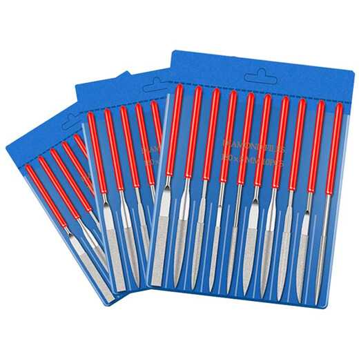 VRK diamond file mixed set 4*160mm long emery file metal grinding and trimming tool jade mold grinding file 10 pieces
