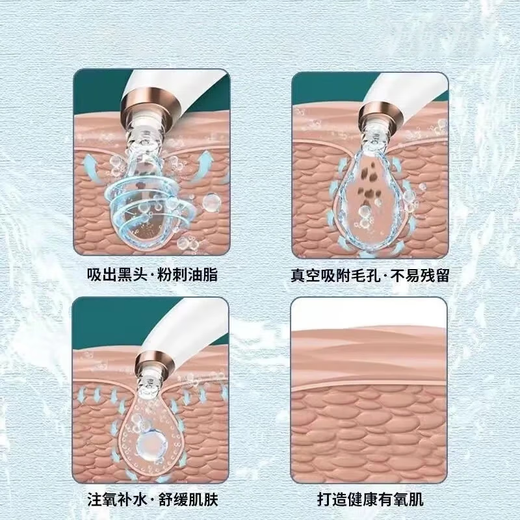 Lirenbang Small Bubble Facial Cleansing Instrument Beauty Salon Blackhead Remover Artifact Deep Cleansing and Hydrating Facial Pores Electric Beauty Instrument Blackhead Remover Beauty Instrument Upgraded Version 10th Generation - Three-head Model (Blackhead Suction + Oxygen Injection + Ice Hammer)