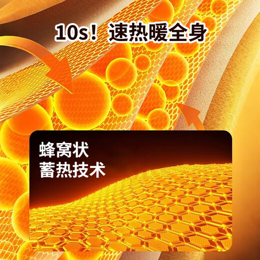 Mitcmolard German brand electric shawl blanket heating heating blanket usb warm-up office small single leg covering blanket 8 zones 10s graphene quick heating 150*80cm thick and machine washable - cedar apricot usb plug-in free | three-speed temperature adjustment | 3c certified power bank | close-fitting quick heating