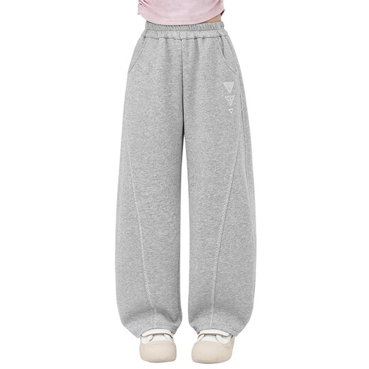 Nickybaby Girls 'Sportshosen Frühling und Herbst Kinder 2025 Neue Grenzausgabe Bananenhose mittelgroße Kinder gerade weit mit weit verdeckte Hose 15280 Gelb 130 cm